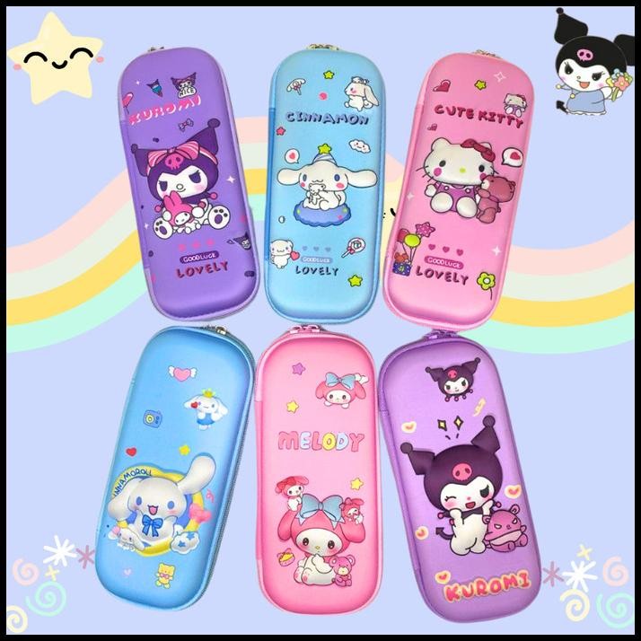 

Tempat Pensil Anak Motif 3D Kotak Pensil Anak Kartun Kuromi Cinnamoroll Bahan Eva