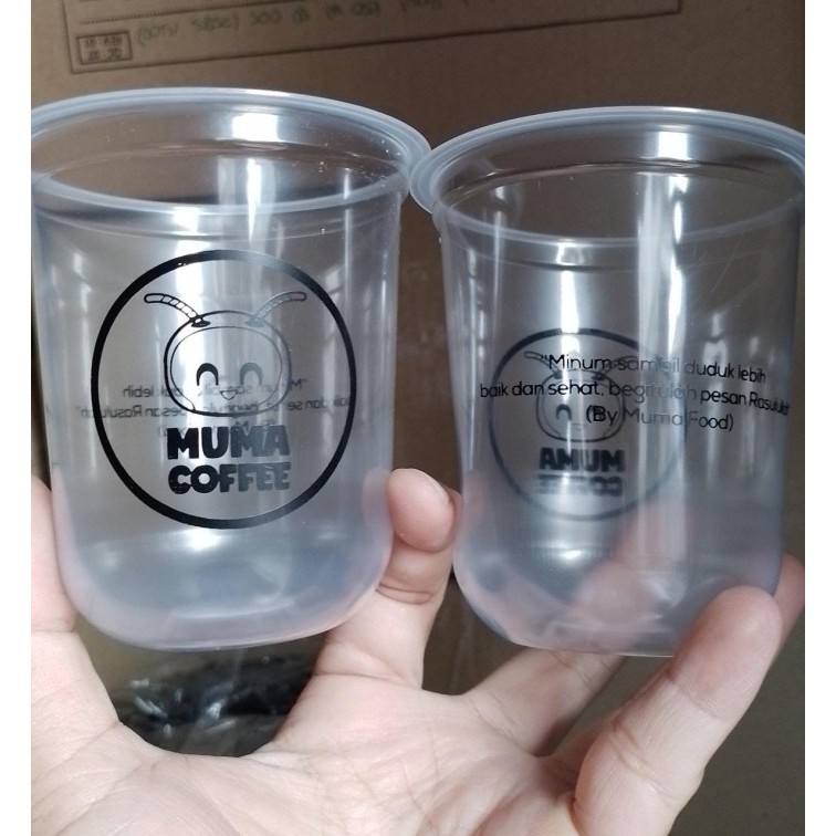 SABLON CUP 14OZ OVAL POLYCUP 1 WARNA TERMURAH