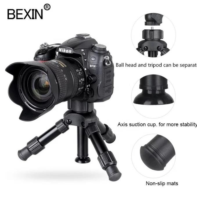 BEXIN MS02 TRIPOD 3 WAY ALUMINIUM BALL HEAD PORTABLE FOR PHONE CAMERA