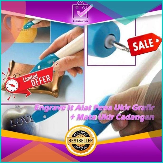 

0350 Engrave It Alat Pena Ukir Grafir + Mata Ukir Cadangan 07D35Z4 ask