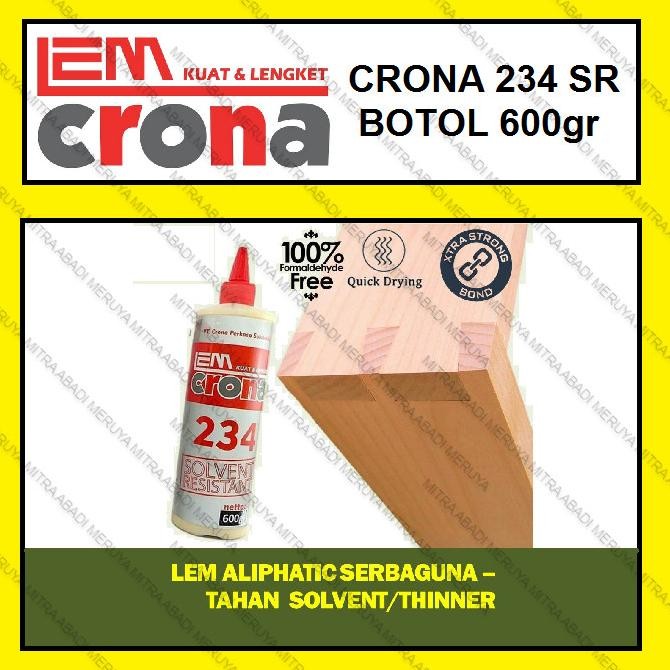 

Promo Lem Crona 234 SR 600 gr Lem Kayu BEST SELLER ALIPHATIC WOOD GLUE COD