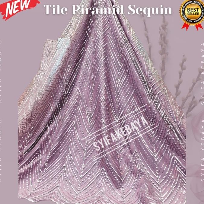 Kain Tile Tulle Payet Sequin Mewah - Brokat Brukat Premium Motif GUS
