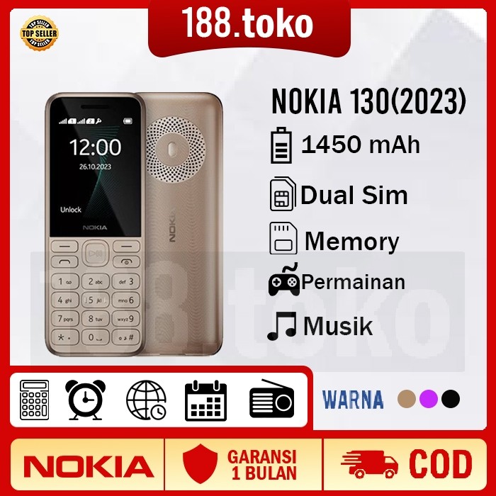 HP Nokia 130/2023 Original 99% Murah