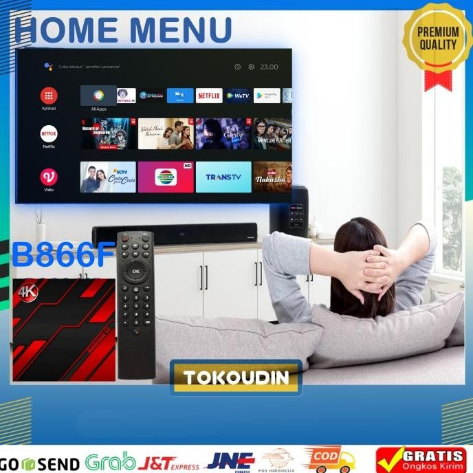 Stb Android Box Zte 4K B866F Os 11 Full Aplikasi Termurah