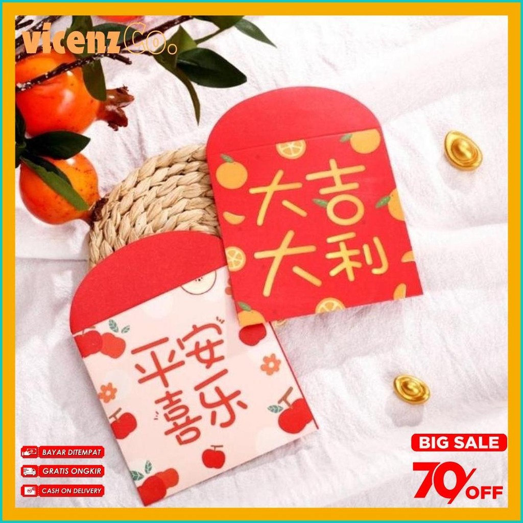 

Angpau Chinese New Year Tahun Ular 2025 Hong Bao Merah 9X9Cm 10 Pcs (Lagi Viral)