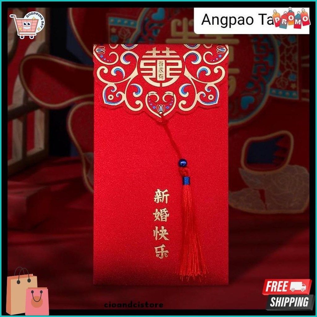 

[2Pc Angpao Tassel Besar Shuang Xi 16.5 X 9 Cm] Premium Kertas Angpao Tassel Sangjit Tebal /Amplop Angpao /Angpau / Hongbao Wedding, Sangjit , Uang Susu, Pernikahan / Shuang Xuang Xi (Lagi Diskon)