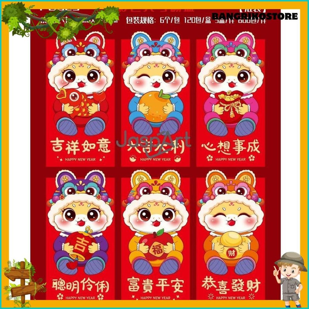 

Angpao Imlek Ular 2025 Hong Bao Angpao Imlek Merah Panjang Buka Kepala Tebal Premium Angpao Ular (Order Sebelum Ketinggalan)