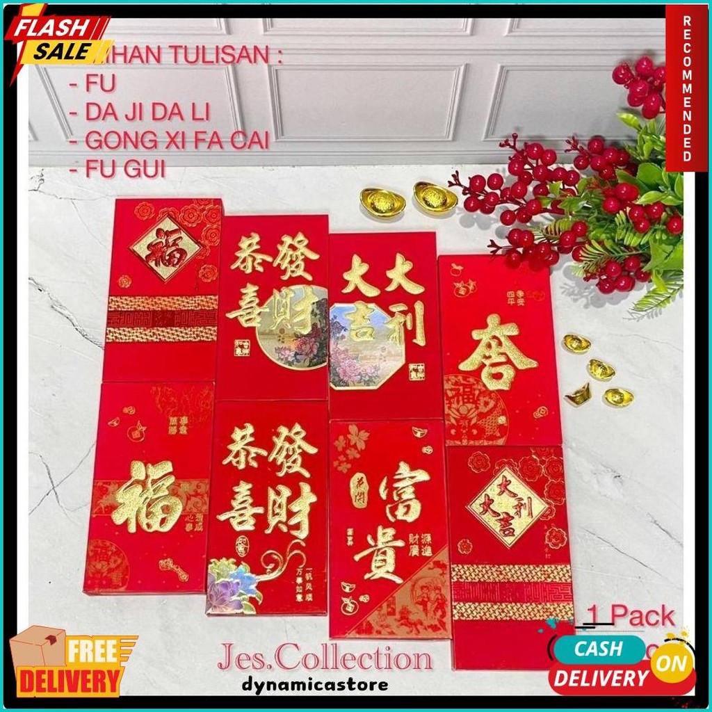 

Grosir Angpao Imlek Panjang Isi 23Pcs Fu / Gong Xi Fa Cai / Amplop Sincia / Hongbao (Order Sebelum Ketinggalan)