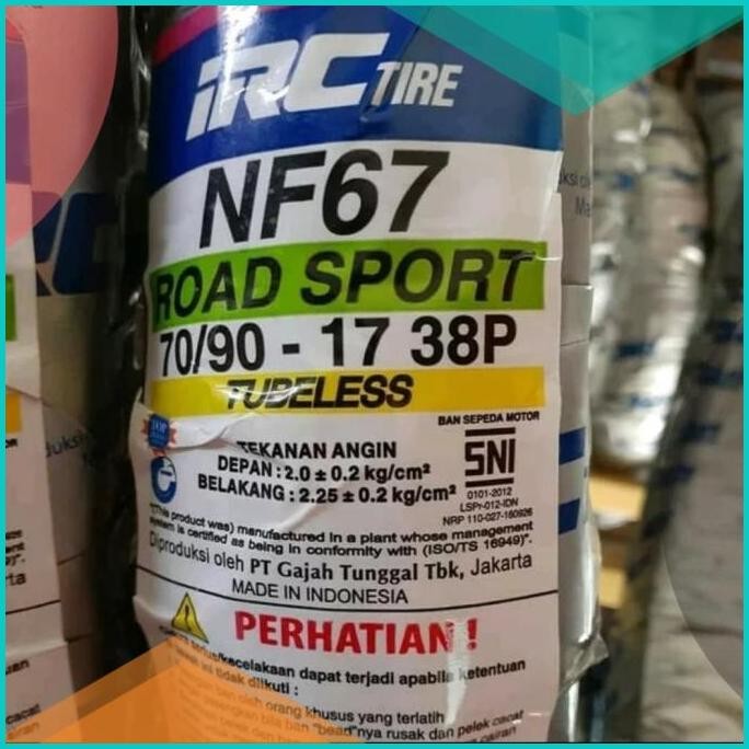 Ban Luar Tubeless 70 90 17 NF67 IRC 07D35Z4 diskon