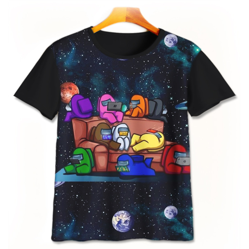 Kaos Game Among Us AmongUS-3-designWD Kaos Anak Laki Laki Perempuan Umur 1 - 12 Tahun Kaos Game Movi