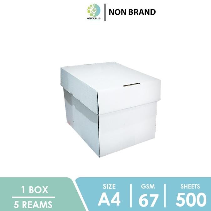

TERBARU - Kertas HVS A4 70 gr NON BRAND 1 DUS / 5 RIM GOJEK/GRAB