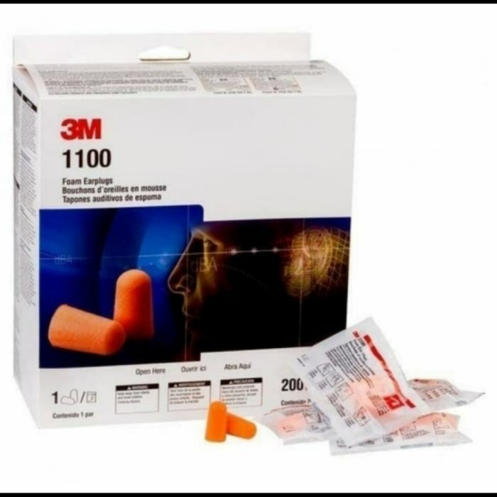 Ear Plug 3M Tipe 1100 Orange Umabat Telingatutup Telinga