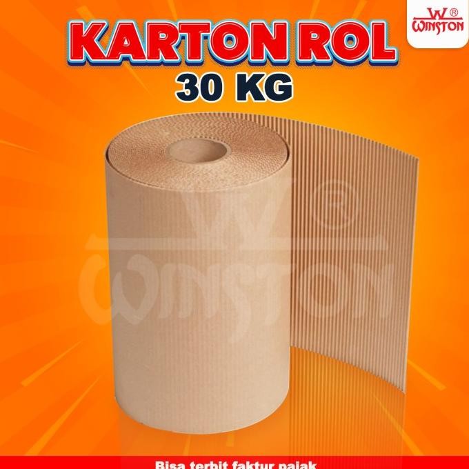 

TERLARIS - Karton Lembaran Polos Single Face 1 ROLL Uk. 30 kg