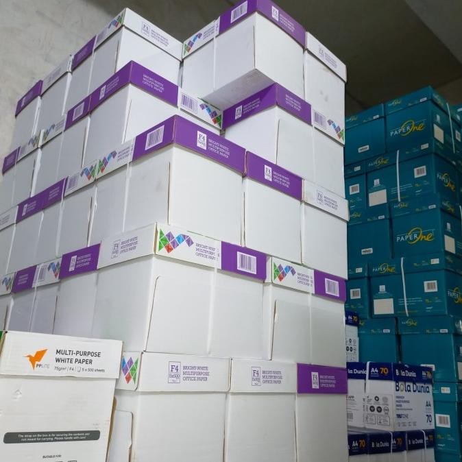 

BEBAS ONGKIR - kertas HVS F4 75gr (BMO) per dus (5rim)