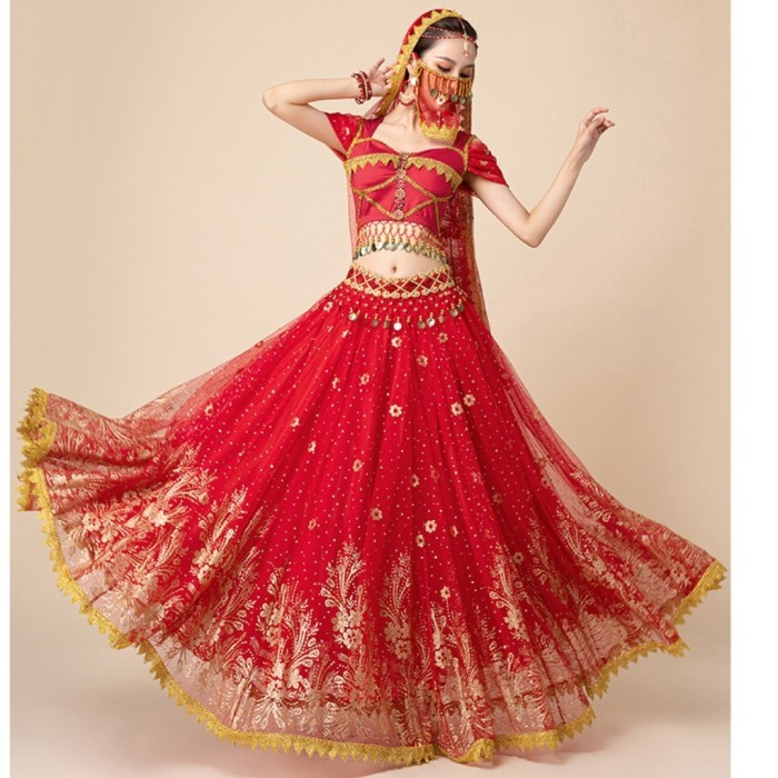 Sholikha - Indian Belly Dance Middle East Arab Dancing Costume Adult Woman Wanita