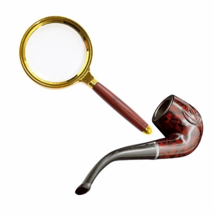 Sholikha - Magnifying Glass Tobacco Pipe Props Sherlock Holmes Costume Halloween