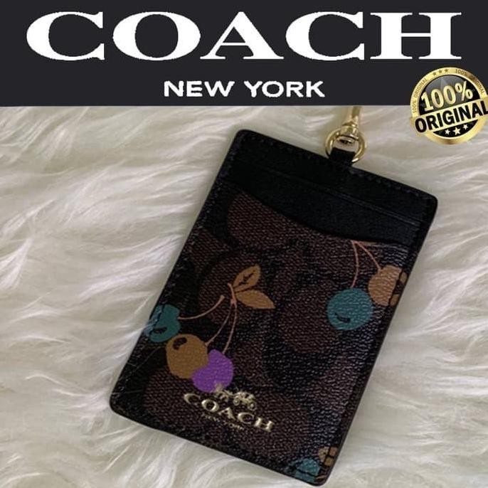 

TERMURAH - Gantungan Lanyard CH ID LANYARD SIGNATURE CoachERRY FRUIT CANVAS ORI