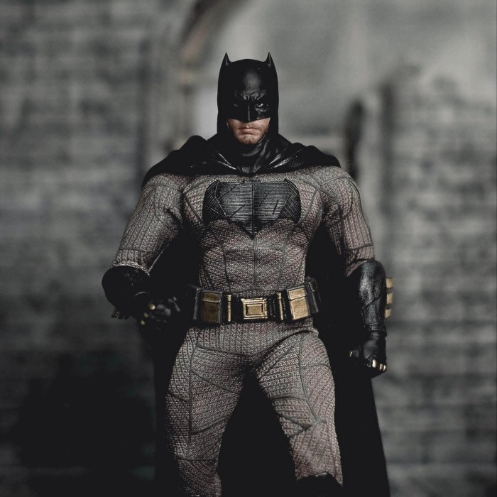 Figuart Hs Head Sculpt Batman Bvs Ben Affleck Custom Painted Fit To Mcfarlane Mezco Ver.3 ( Neck