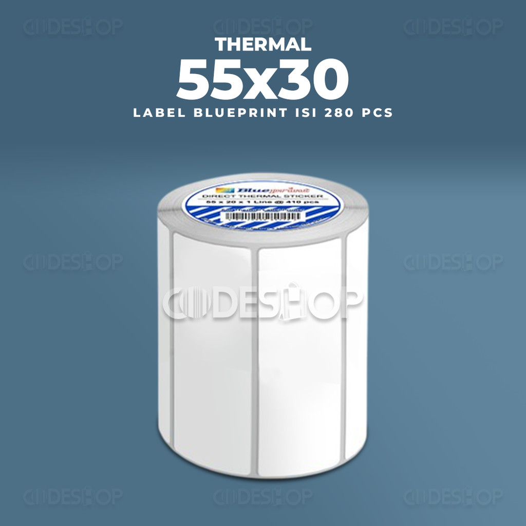 

Label Stiker Thermal Blueprint 55x30mm 55x30 Sticker Barcode 55 x 30 mm