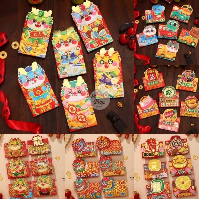 

] Angpao Imlek Naga 2024 Angpau YS 2 3D Dompet Glossy V. 3D Shio Naga