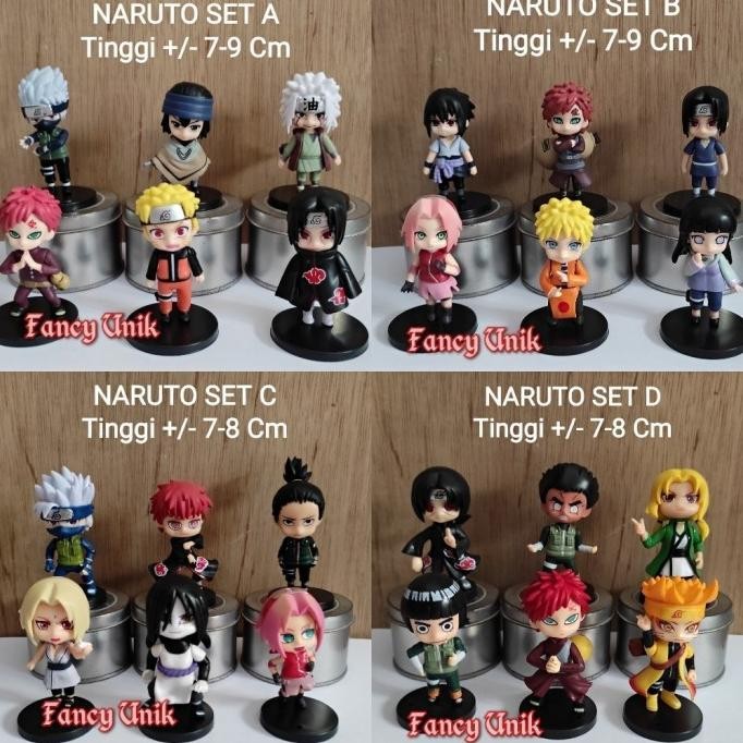 FIGUR SET Anime Action Figure Naruto Set Isi 6