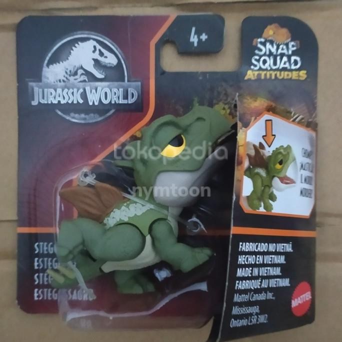 FIGUR SET Jurassic World Snap squad stegosaurus wave 10