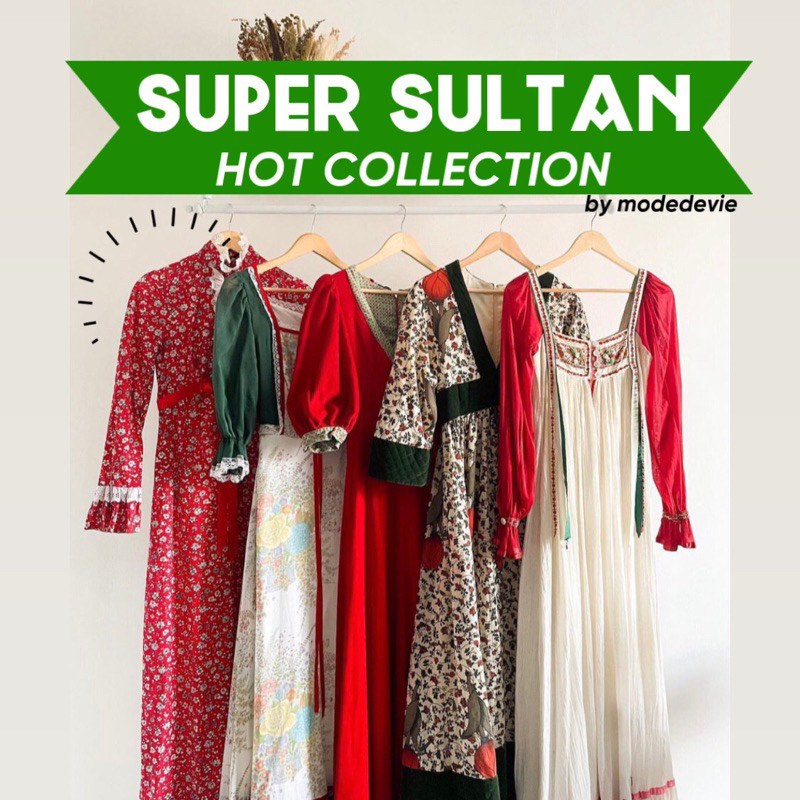 KATUN ️ Hot ️GAUN SUPER SULTAN KOLEKSI GAUN HARI RAYA TERBAIK | Gaun Korea Vintage | Gaun Bohemian |