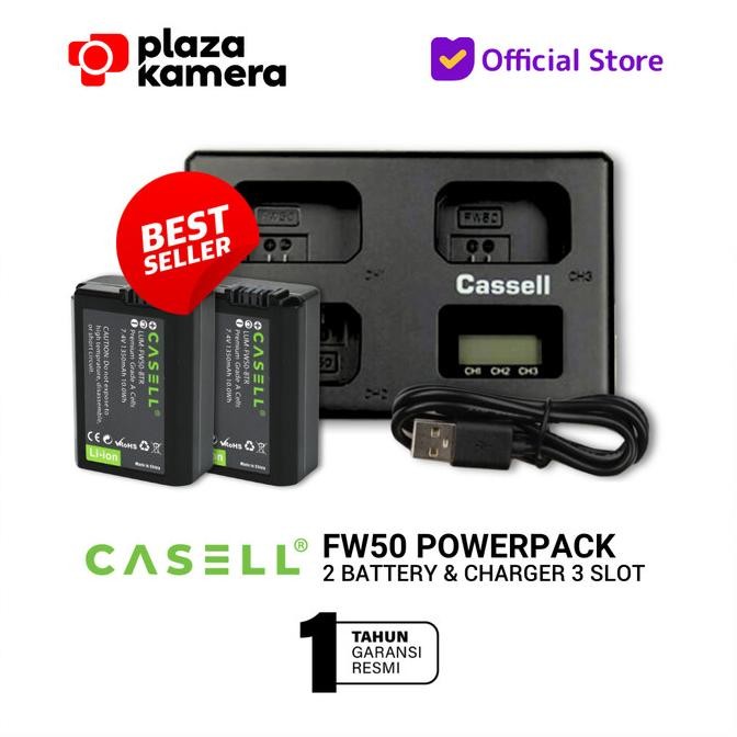 Casell Battery Powerpack For Sony FW50 - Baterai Sony A6000, A6300 Baru