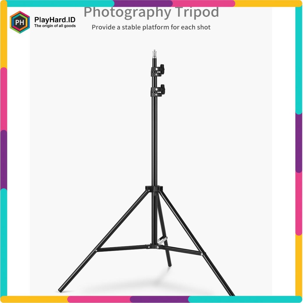 Tripod Kamera Multifungsi Smartphone dan Studio Light 1.9M Hitam