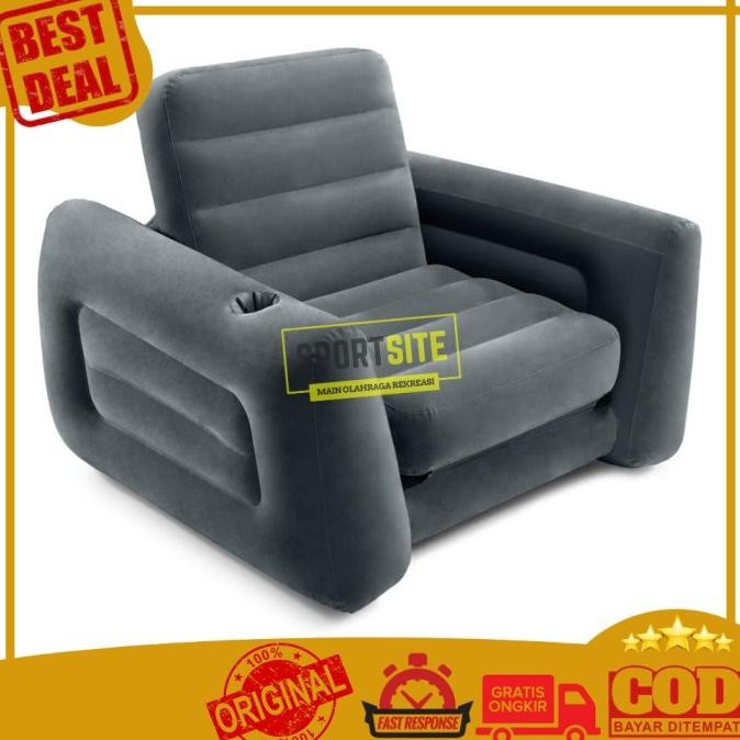 Intex Pull Out Size Twin Sofa Bed Hitam. Sofa Kasur Angin Lipat 68565