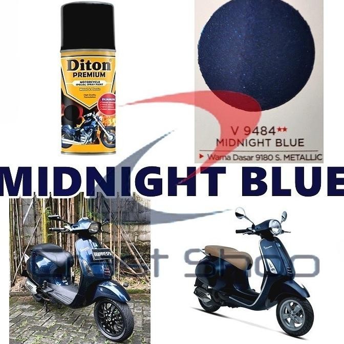 Ori - Cat Pilox Diton Premium Vespa Midnight Blue 9484 Biru Gelap Metalik