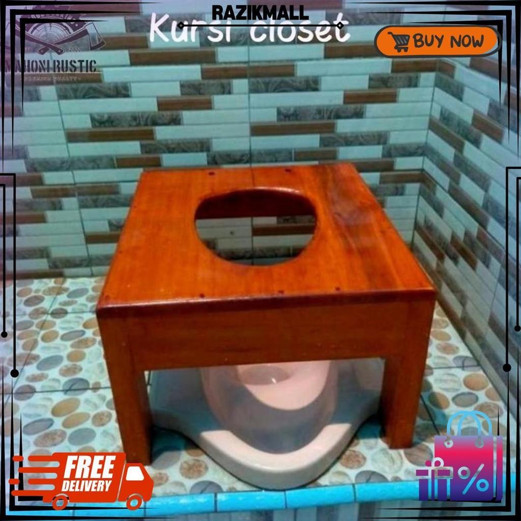Kursi Closet Wc Portable Kayu Alas Duduk Kayu Lansia Toilet Jongkok D Gratis Ongkir