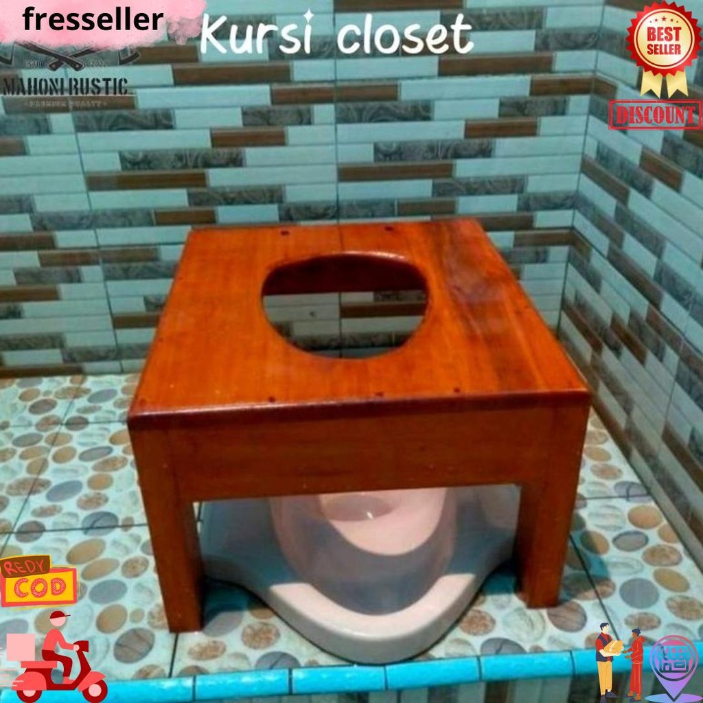 Kursi Closet Wc Portable Kayu Alas Duduk Kayu Lansia Toilet Jongkok D Termurah