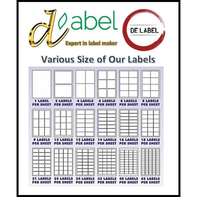 

DISKON LABEL PAPER 02409 24PC 64X33.9MM SHEET A4 100 SHEET PER BOX !!!