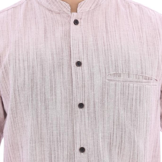 Promo Salt n Pepper Kemeja Koko 043 Putih Scratch Maroon COD