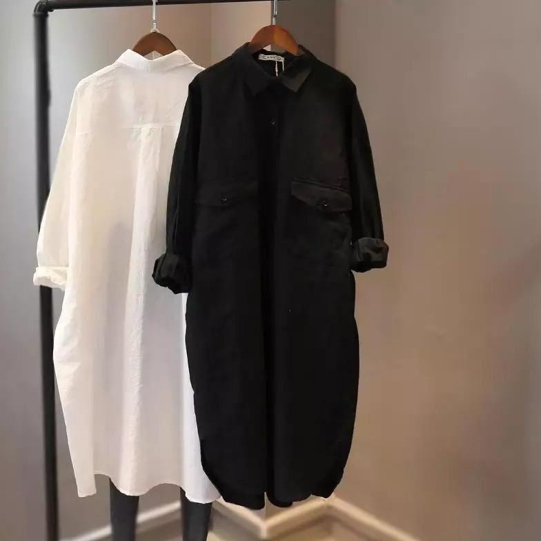 Nando Tunik Oversized Wanita Linen Import Premium Jumbo 8031