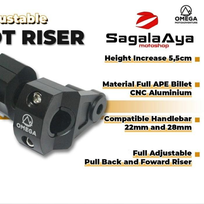 pivot raiser cnc omega riser stang adv cb150x versys 250 650 ktm 390 Import Premium