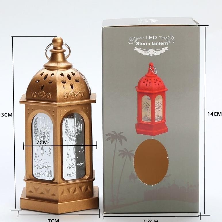 olp Hallowen Lentera Lampu Led Muslim Hiasan Idul Fitri Ornamen Lampu Lilin Gantung Dekorasi Mubarak