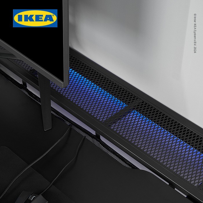 Onlyone IKEA UTESPELARE Meja Gaming / Kerja Minimalis Hitam 160x80 cm