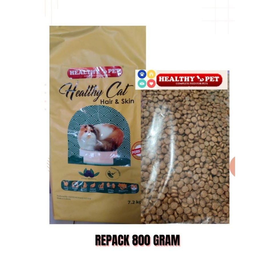 

HEALTHY CAT HAIR & SKIN 800 GR MAKANAN KUCING CAT FOOD ORIGINAL