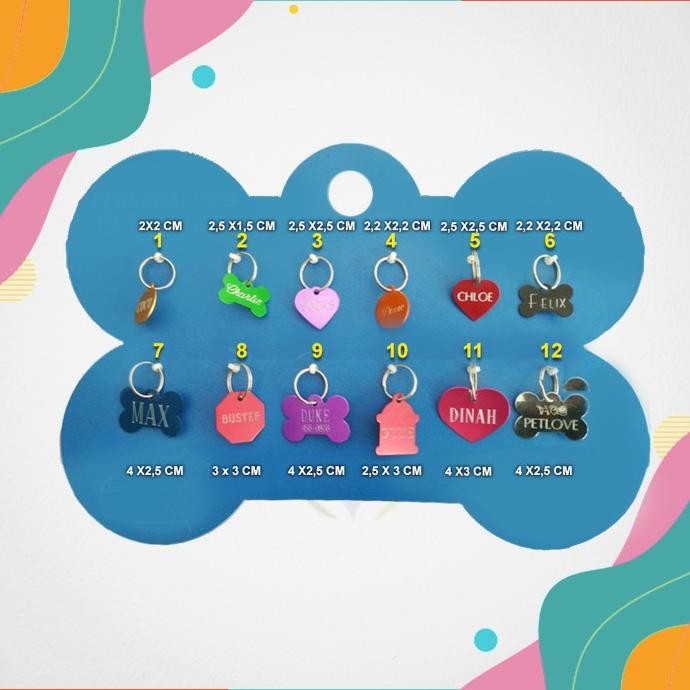 

DOG CAT NAME TAG / TAG NAMA ANJING KUCING UNTUK ONE SIDE ORIGINAL