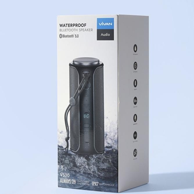 Produk Baru Speaker Bluetooth Vivan Vs30 Ipx7 Waterproof Bass+ Black
