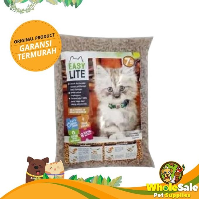 

EASY LITE 7KG - CAT LITTER PASIR ORGANIK SOFT WOOD PALLET EXPEDISI ORIGINAL