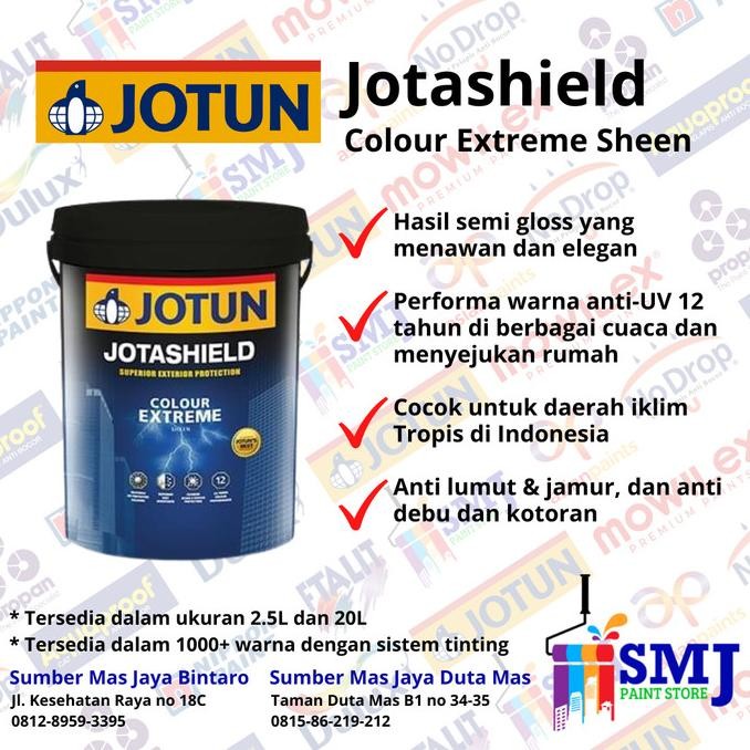 

CAT TEMBOK EKSTERIOR JOTUN JOTASHIELD EXTREME WARNA TINTING UKR 2,5LTR ORIGINAL