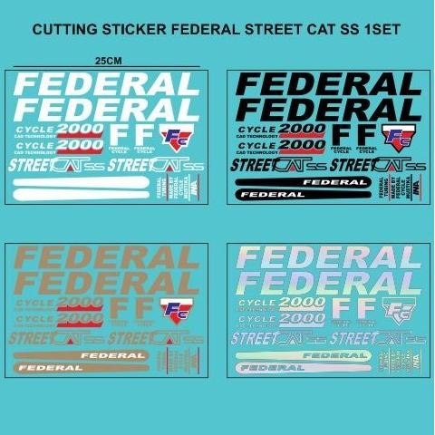 

CUTTING STICKER SEPEDA FEDERAL STREET CAT SS 25CM 1SET BAHAN ORACAL ORIGINAL