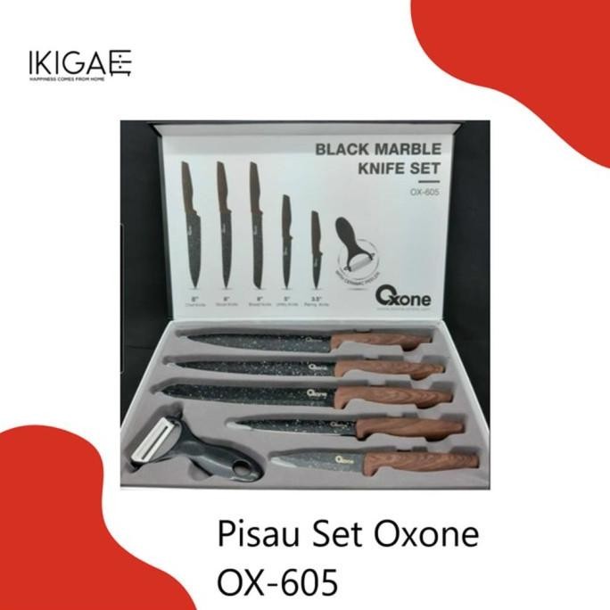 

Berkualitas OXONE PISAU SET BLACK MARBLE KNIFE SET OX-605