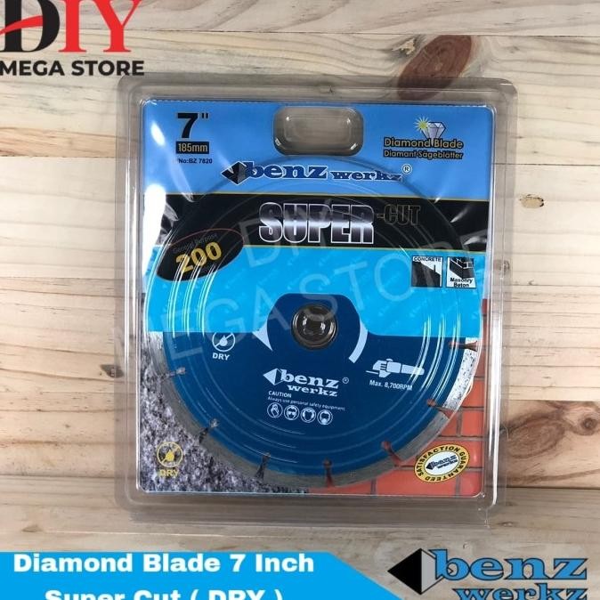 

Berkualitas Diamond blade super cut 7 inch dry mata pisau potong keramik 7" benz