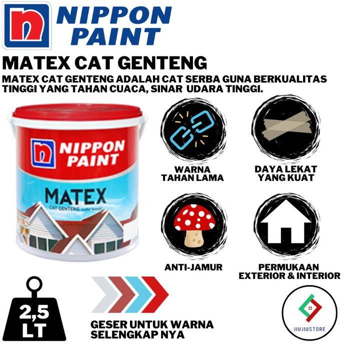 CAT GENTENG MATEX 2,5LT NIPPON CAT GENTENG 2,5LT MATEX CAT GENTENG ORIGINAL