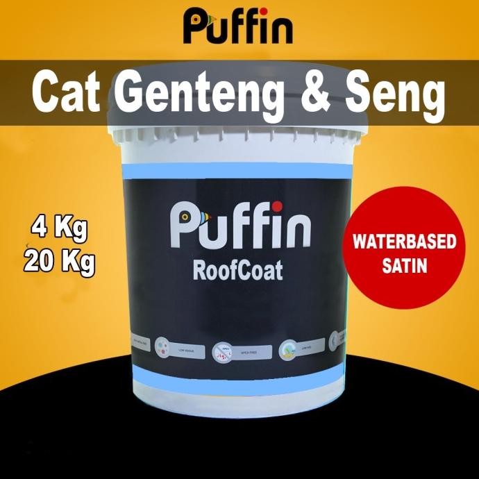 

CAT GENTENG & WATERPROOF PUFFIN ROOFCOAT SATIN 4KG WATERBASED ORIGINAL
