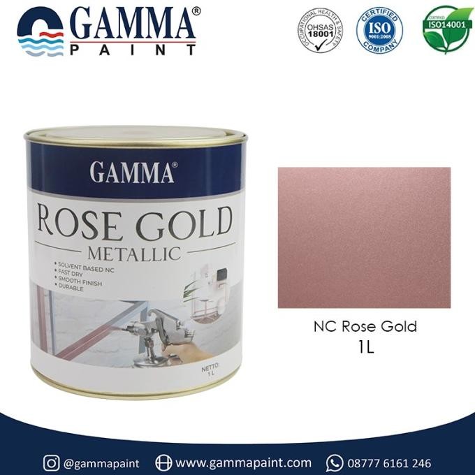 

ROSE GOLD METALLIC - 1L - CAT DUCO METALIK NC BESI & KAYU SOLVENT BASE ORIGINAL